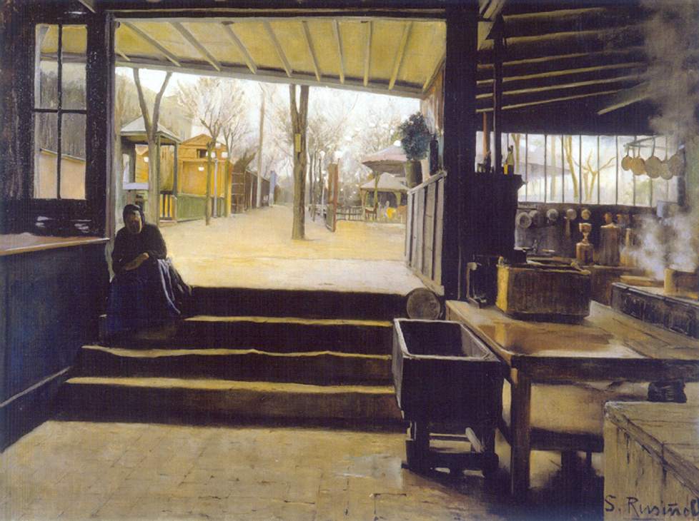 The kitchens, Moulin de la Galette Santiago Rusiñol tablo - Dekolata