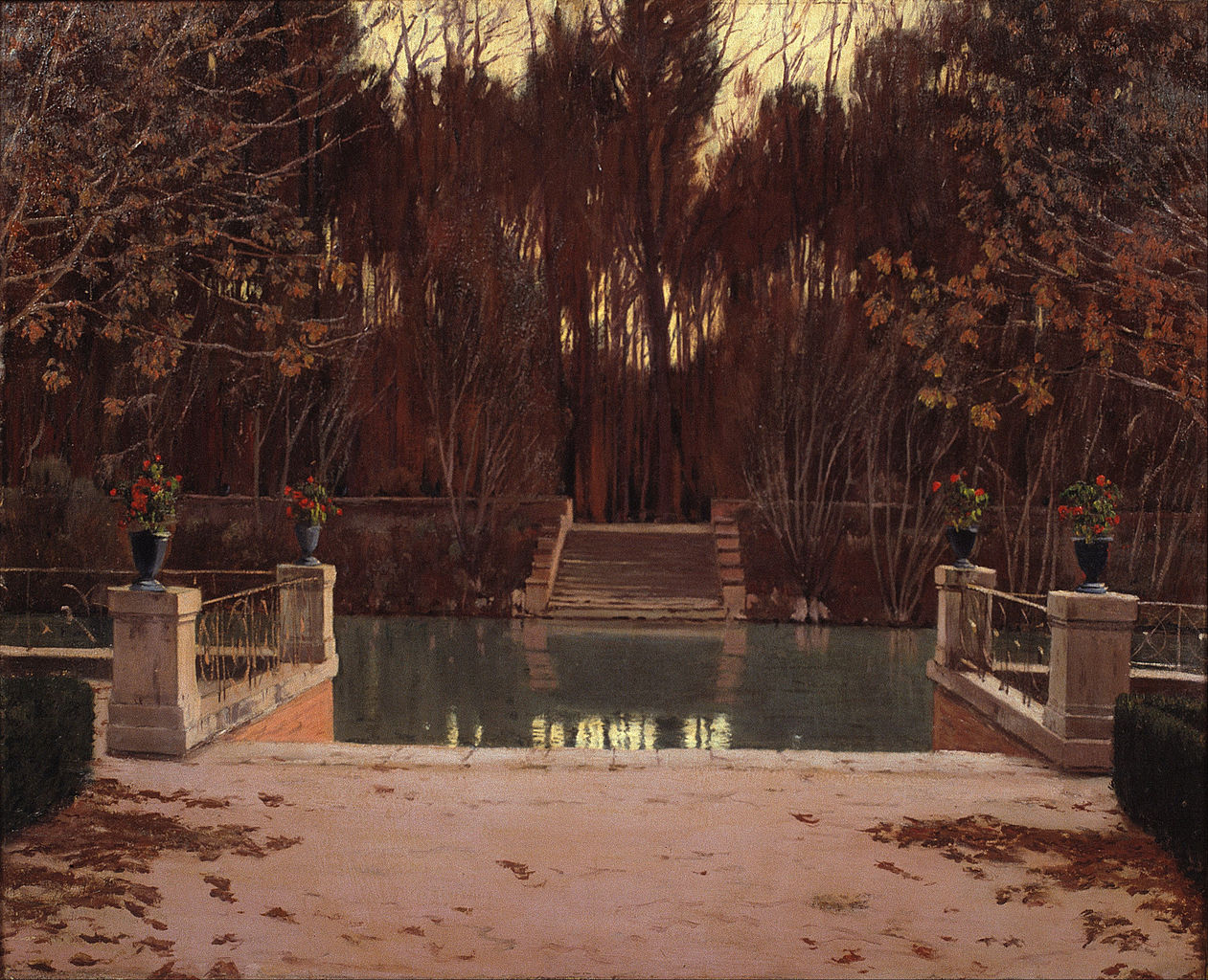 The landing stage (1911) Santiago Rusiñol tablo - Dekolata