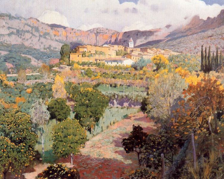 The valley of Los Naranjos Santiago Rusiñol tablo - Dekolata