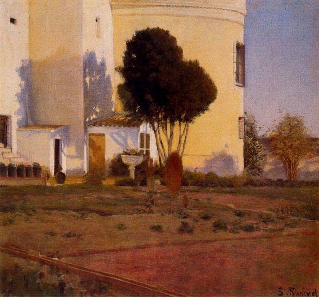 Vegetable garden of the Vineyard (1892) Santiago Rusiñol tablo - Dekolata