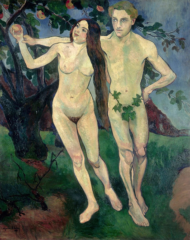 Adam and Eve (1909) Suzanne Valadon tablo - Dekolata