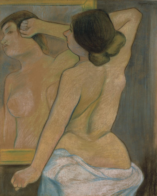 Bare Back in front af a Mirror (1904) Suzanne Valadon tablo - Dekolata