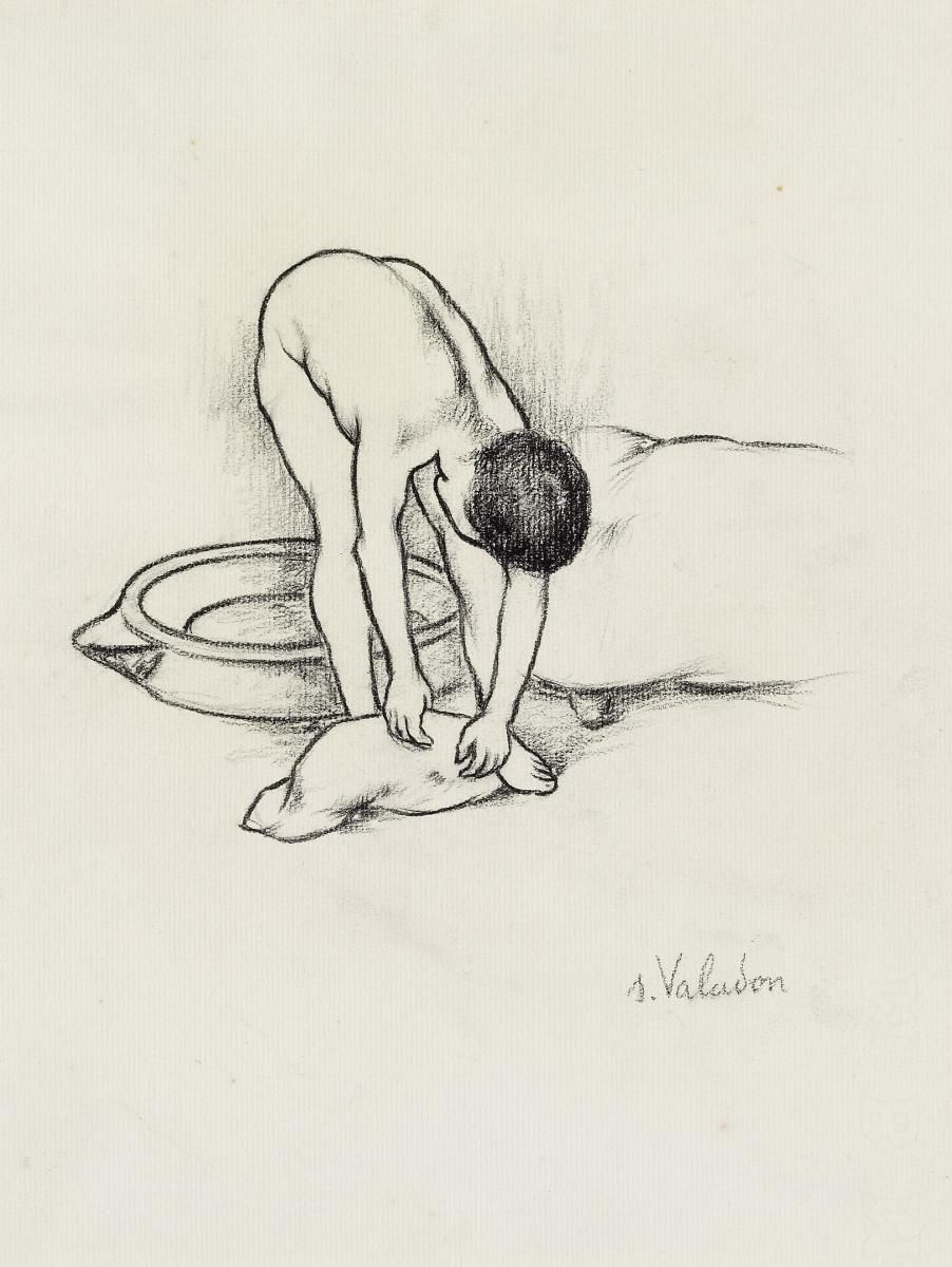 Female Nude, washing herself Suzanne Valadon tablo - Dekolata