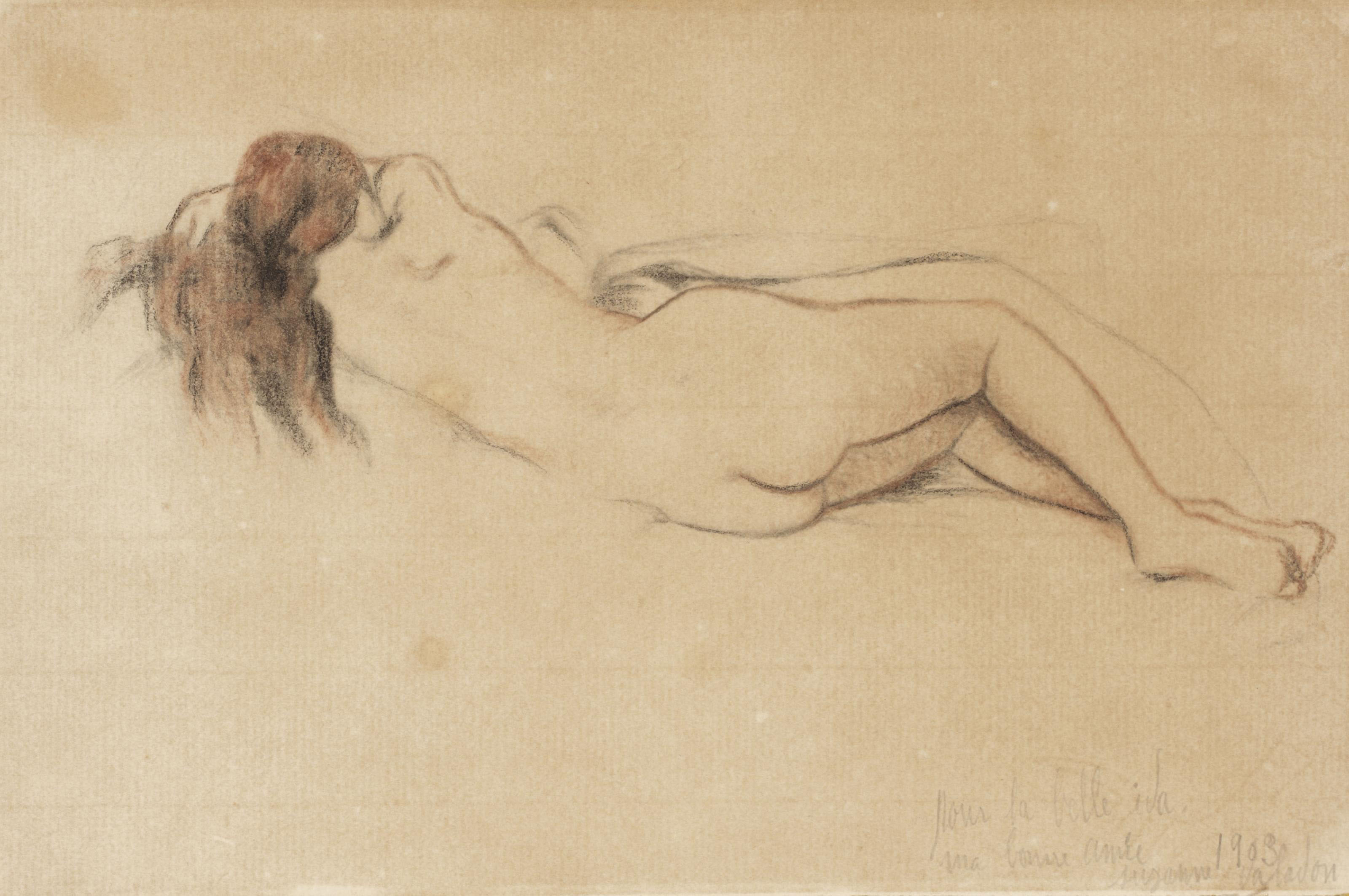 Naked Lying Back (1903) Suzanne Valadon tablo - Dekolata