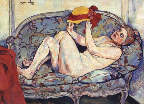 Nude Reclining on a Sofa (1928) Suzanne Valadon tablo - Dekolata
