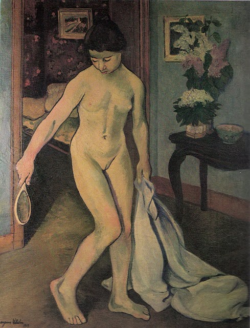 Nude at the Mirror (1909) Suzanne Valadon tablo - Dekolata