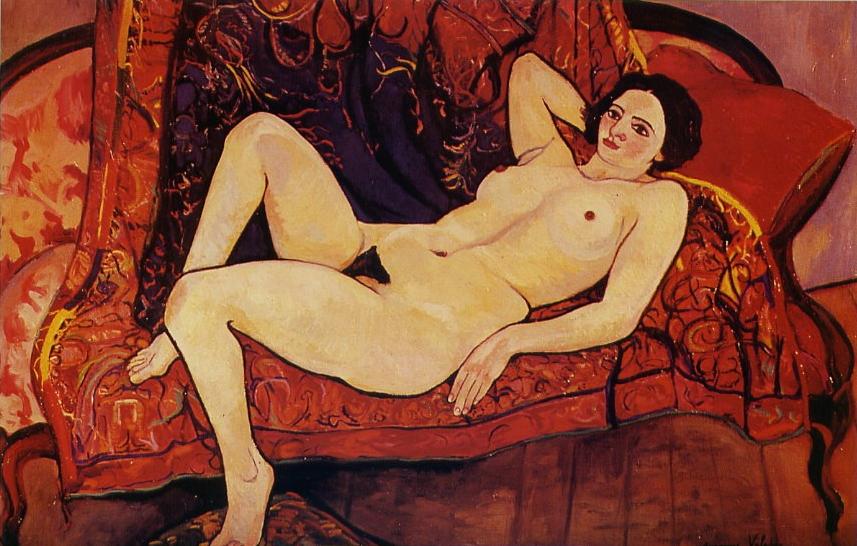 Nude on the sofa (1920) Suzanne Valadon tablo - Dekolata