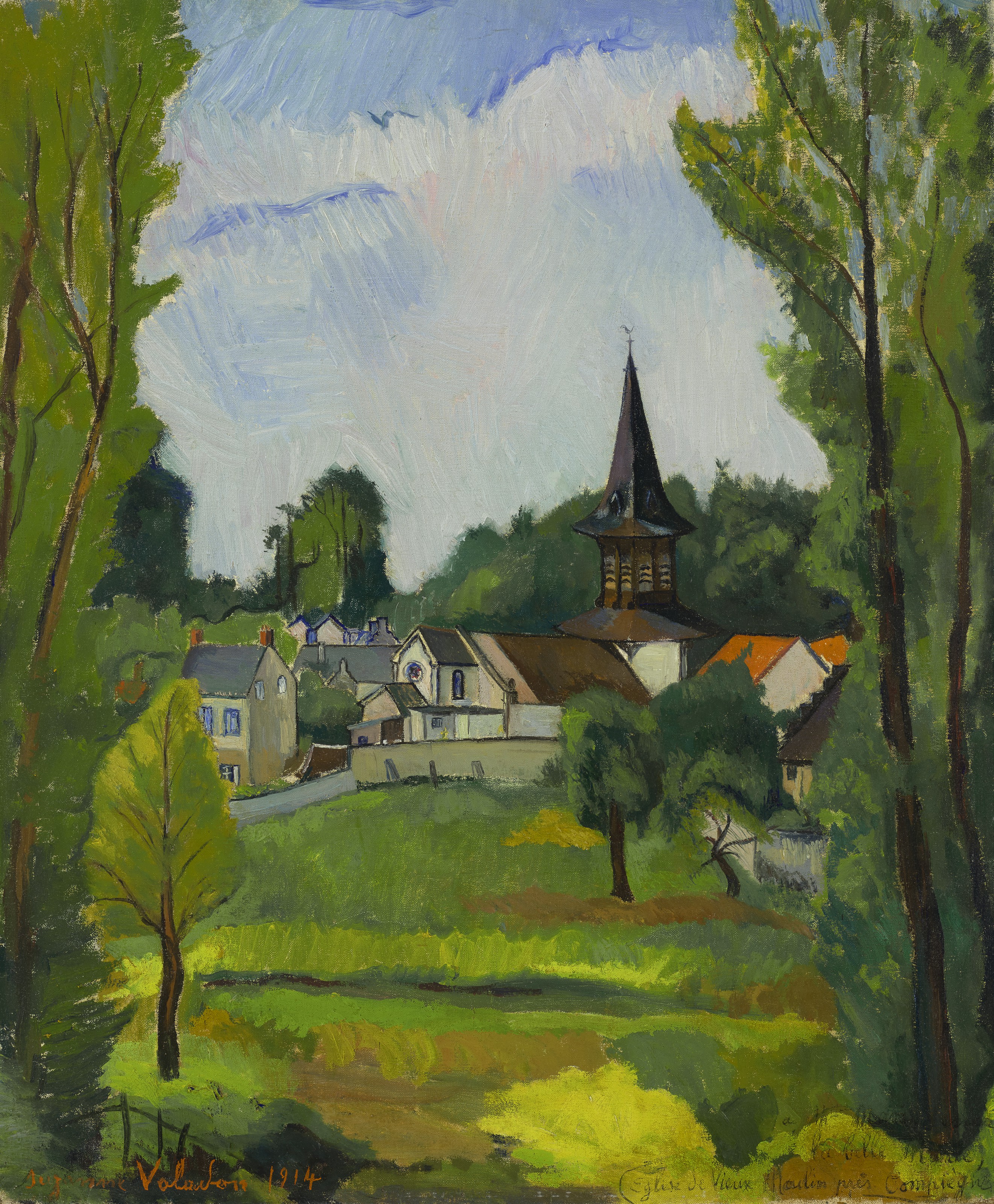 Old Mill Church near Compiègne (Oise) (1914) – Suzanne Valadon Tablo