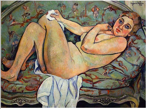 Reclining nude (1928) Suzanne Valadon tablo - Dekolata