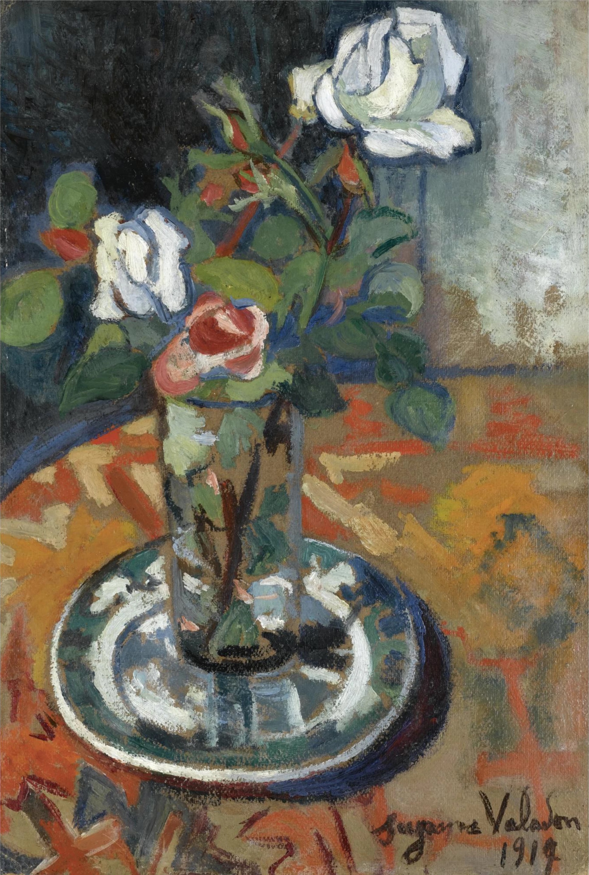 Roses in a Vase (1914) – Suzanne Valadon Tablo