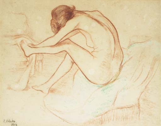 Seated Nude (1904) Suzanne Valadon tablo - Dekolata