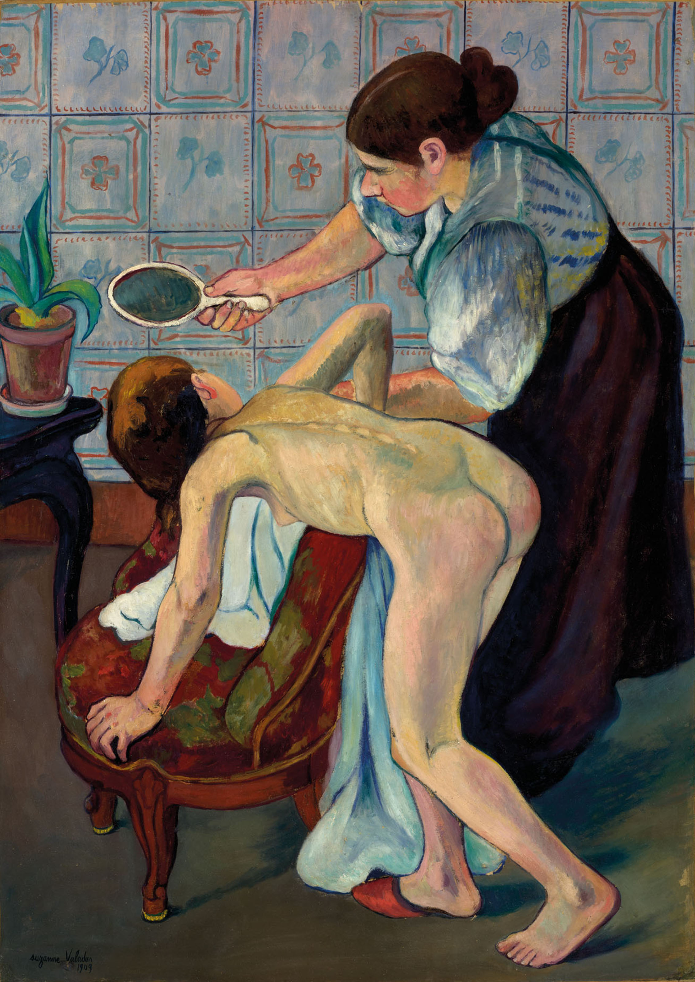 The Little Girl in the Mirror (1909) – Suzanne Valadon Tablo
