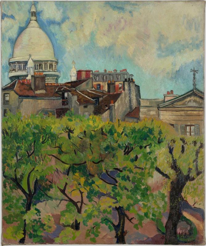 The Sacred Heart Seen from the Garden of Rue Cortot (1916) – Suzanne Valadon Tablo