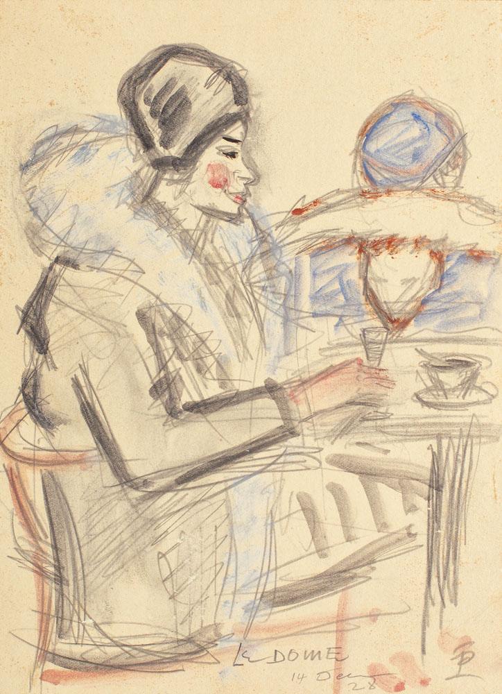 Café du Dome (1928) Theodor Pallady tablo - Dekolata