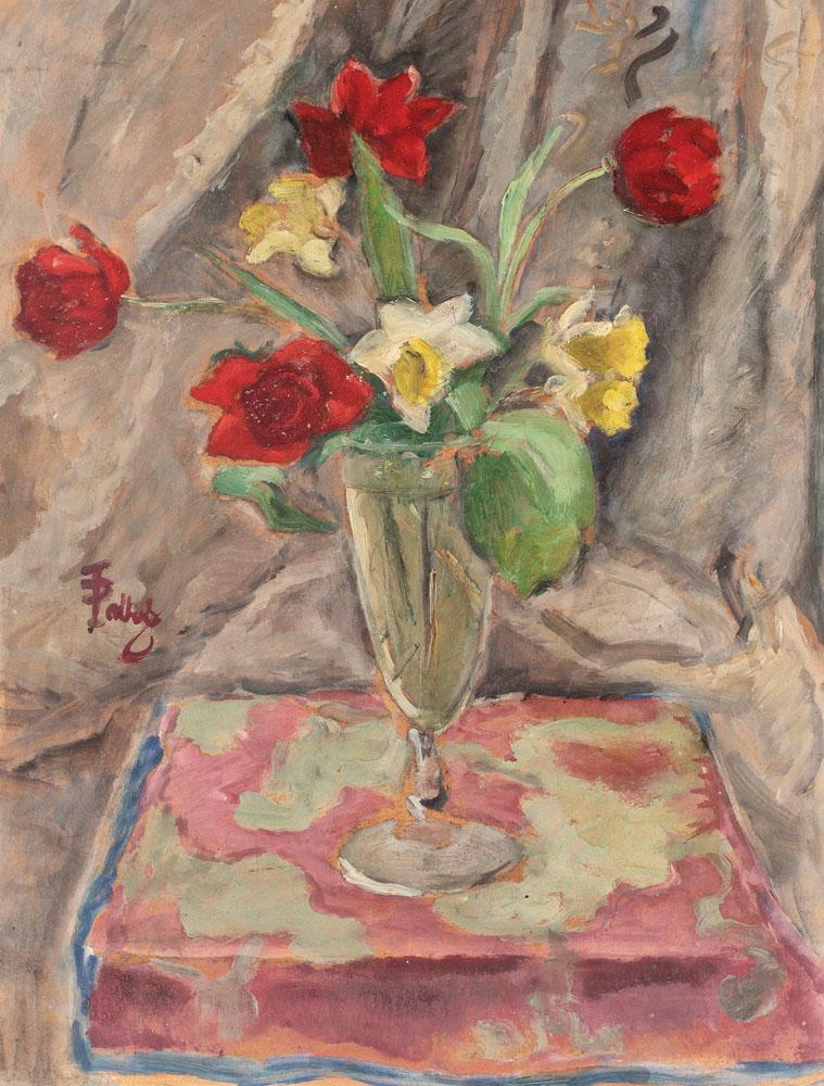 Narcissus and Lilies (1920) Theodor Pallady tablo - Dekolata