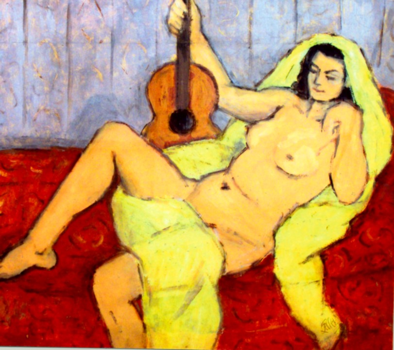 Nude with Guitar Theodor Pallady tablo - Dekolata