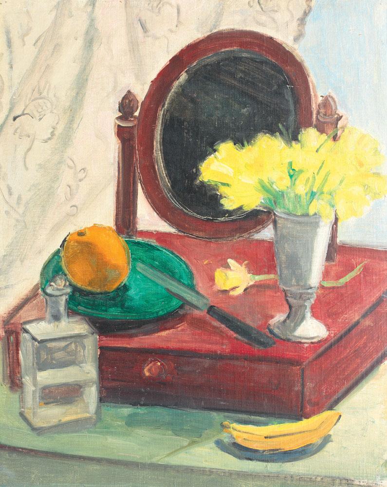 Still Life with Narcissus and Mirror (1940) Theodor Pallady tablo - Dekolata