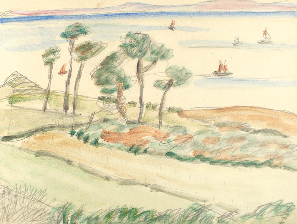 View Towards the Mediterranean Sea (1930) Theodor Pallady tablo - Dekolata