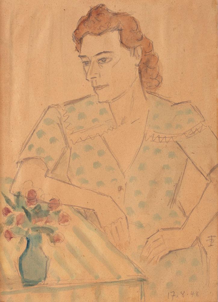 Woman in Interior (1948) Theodor Pallady tablo - Dekolata