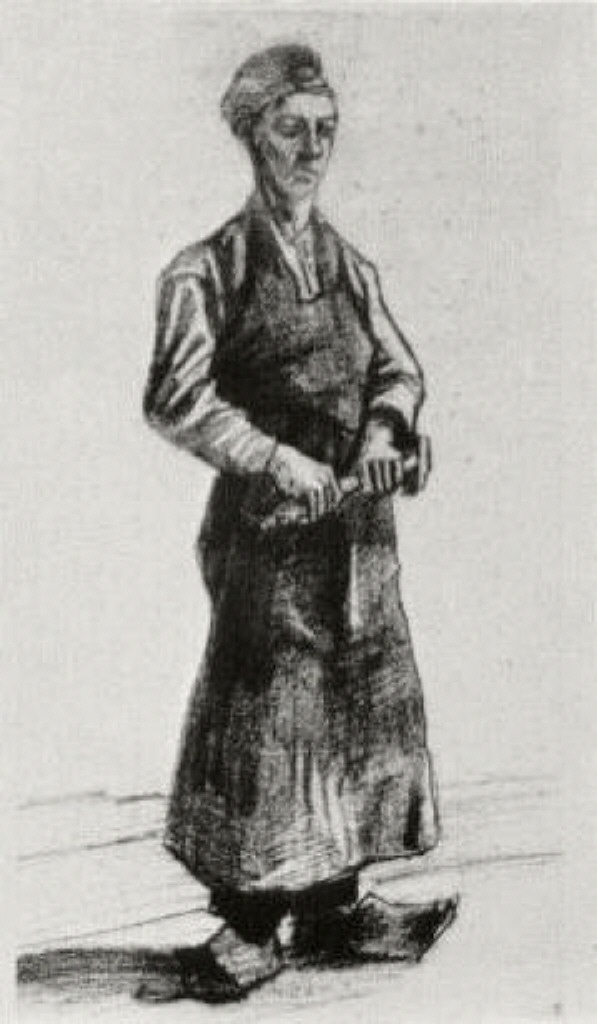 A Carpenter with Apron (1882) Vincent van Gogh tablo - Dekolata