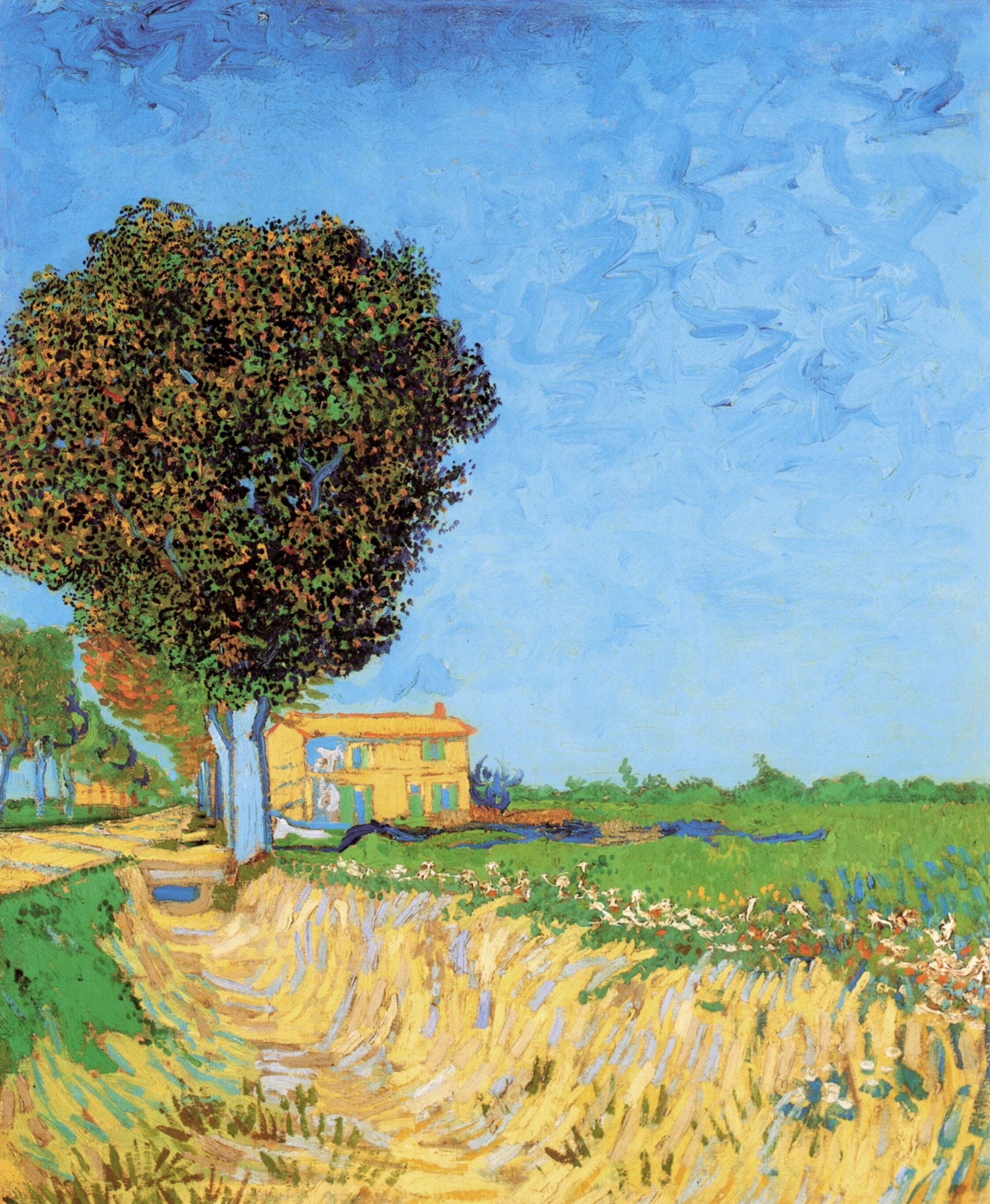 A Lane near Arles (1888) Vincent van Gogh tablo - Dekolata