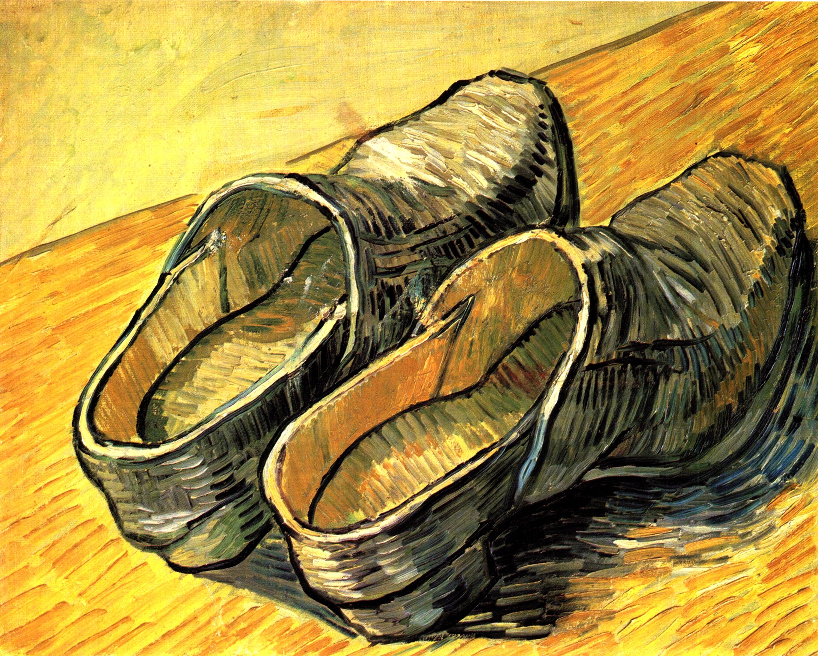 A Pair of Leather Clogs (1888) Vincent van Gogh tablo - Dekolata