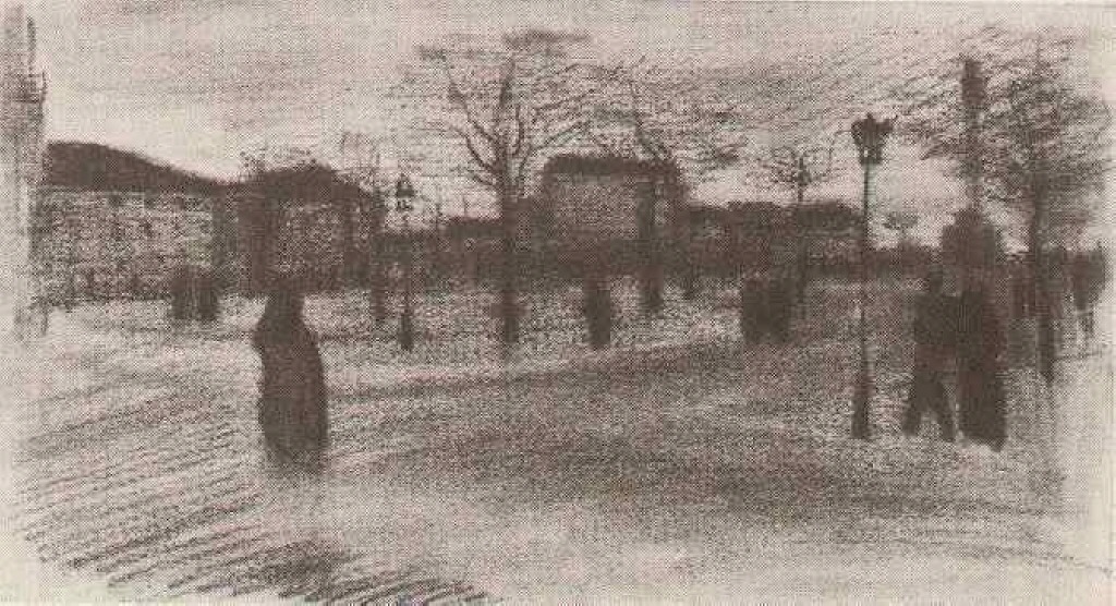 A Square in Paris (1886) Vincent van Gogh tablo - Dekolata