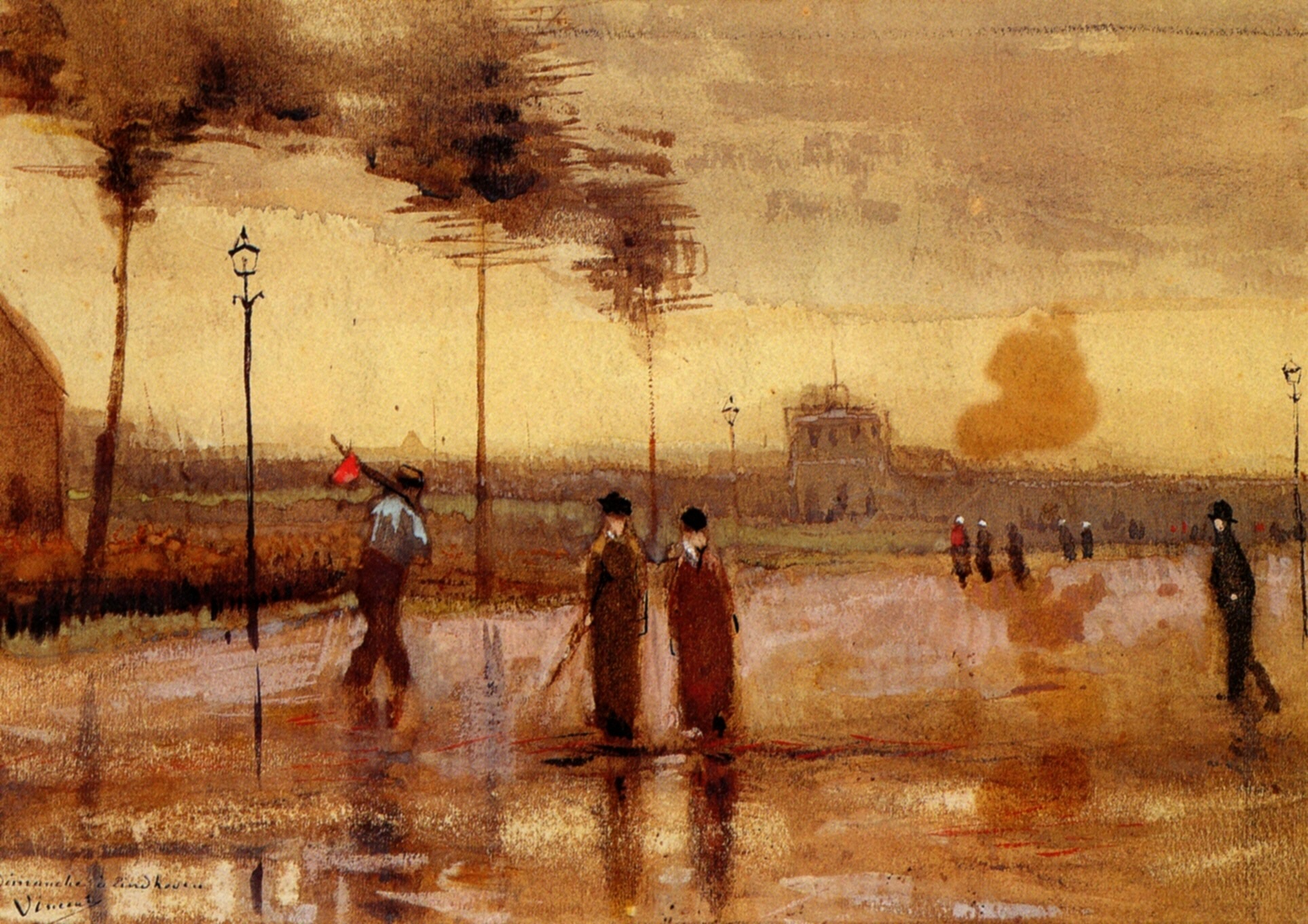A Sunday in Eindhoven (1885) – Vincent van Gogh Tablo