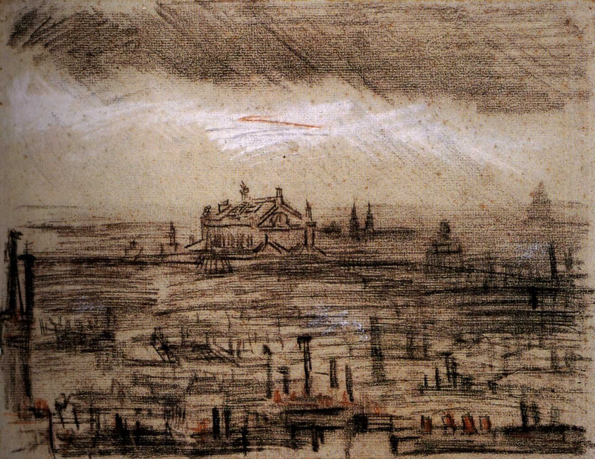 A View of Paris with the Op (1886) Vincent van Gogh tablo - Dekolata