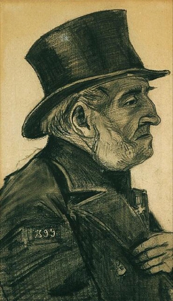 An Almshouse Man in a Top Hat (1882) Vincent van Gogh tablo - Dekolata
