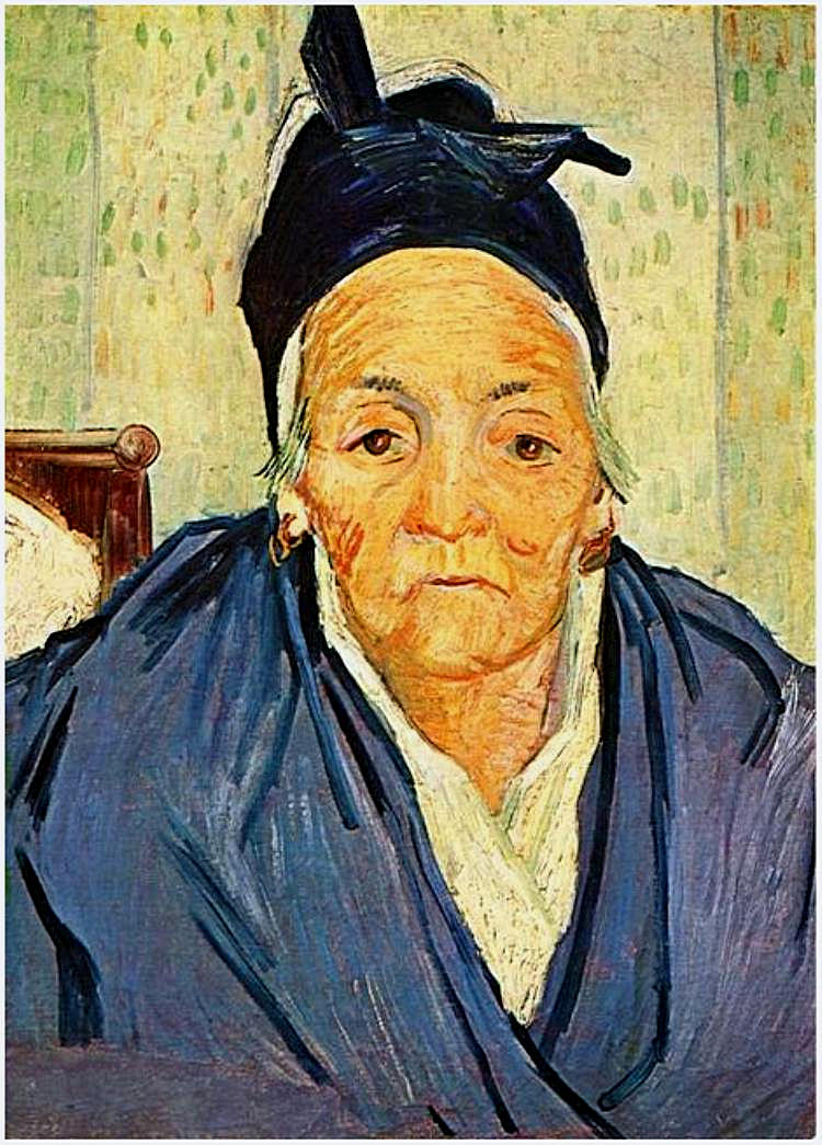 An Old Woman of Arles (1888) Vincent van Gogh tablo - Dekolata