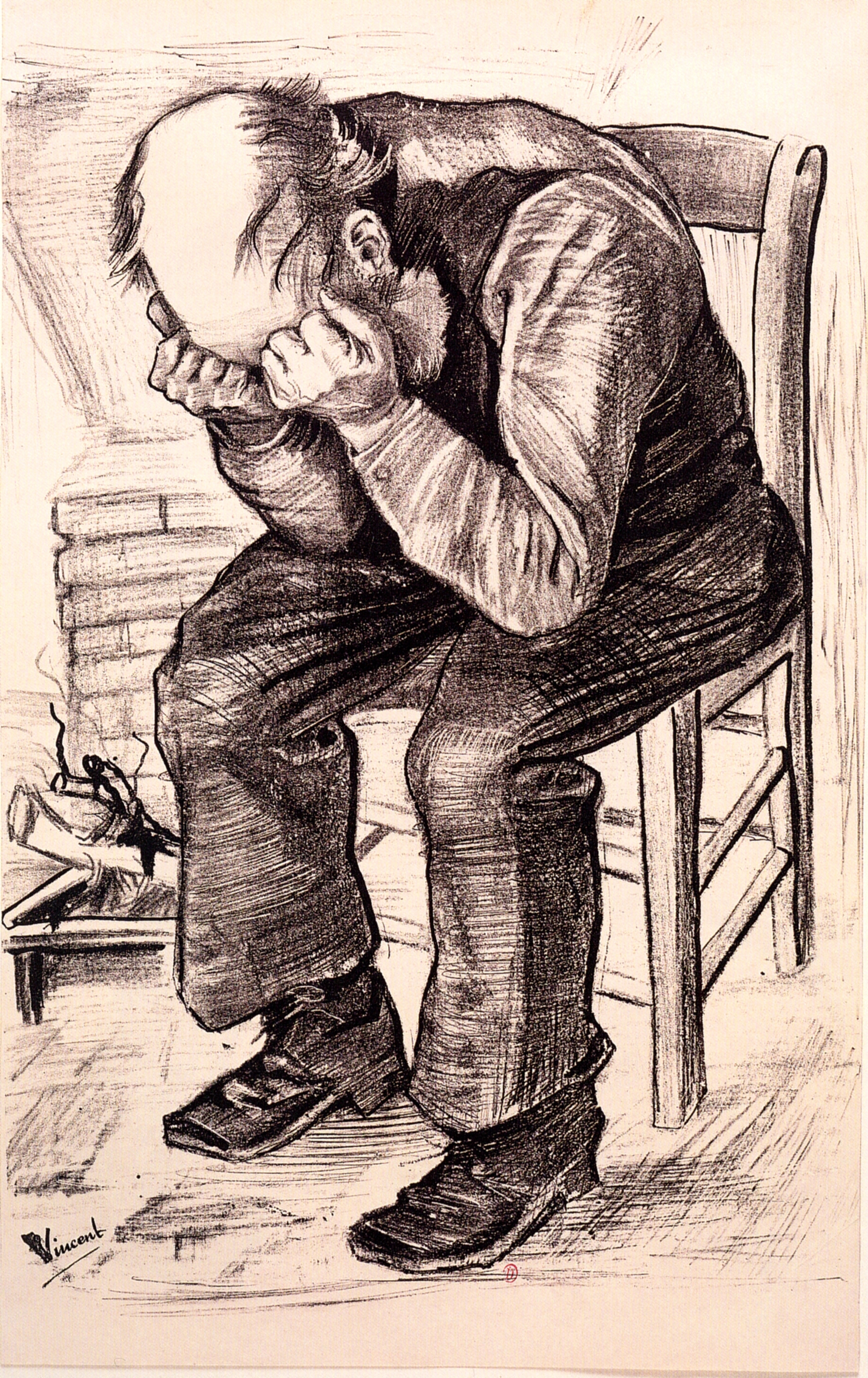 At Eternity's Gate (Worn Out) (1882) Vincent van Gogh tablo - Dekolata