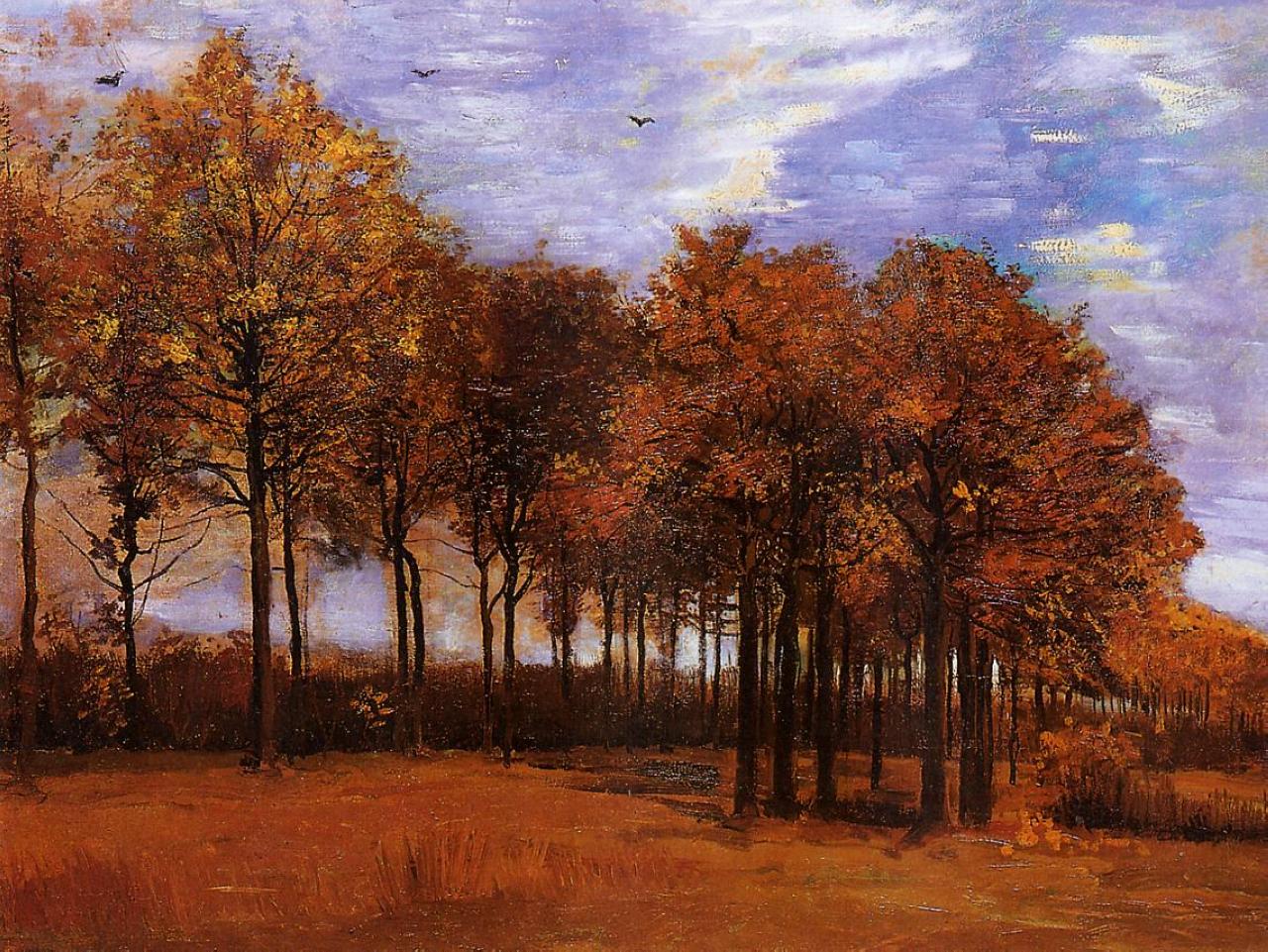Autumn Landscape (1885) Vincent van Gogh tablo - Dekolata