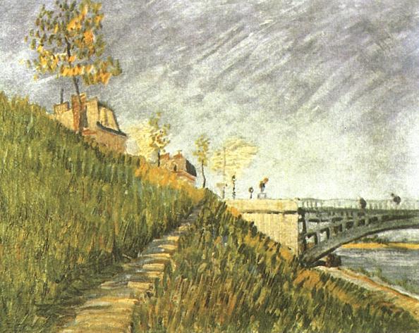 Banks of the Seine near Pont de Clichy (1887) Vincent van Gogh tablo - Dekolata