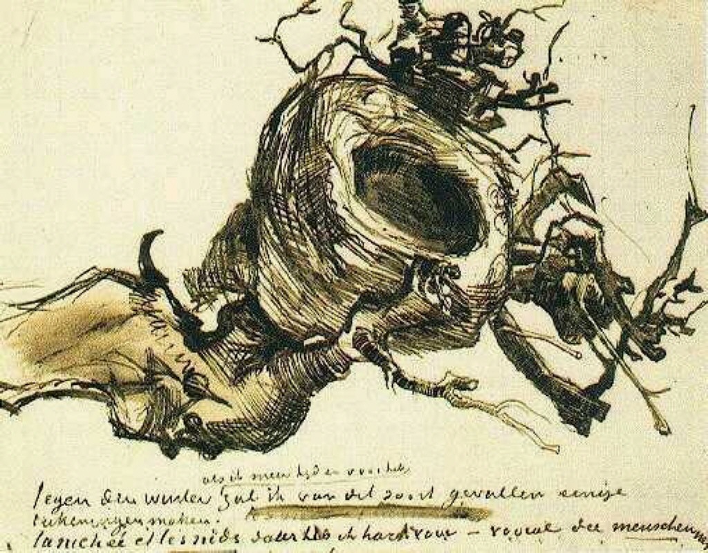 Bird's Nest (1885) Vincent van Gogh tablo - Dekolata