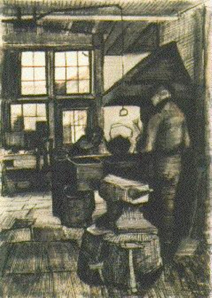 Blacksmith Shop (1882) Vincent van Gogh tablo - Dekolata