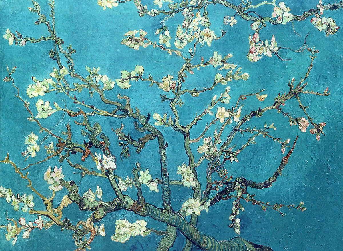 Branches with Almond Blossom (1890) – Vincent van Gogh Tablo