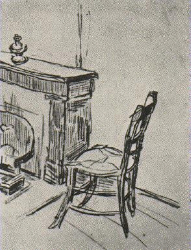 Chair near the Stove (1890) – Vincent van Gogh Tablo