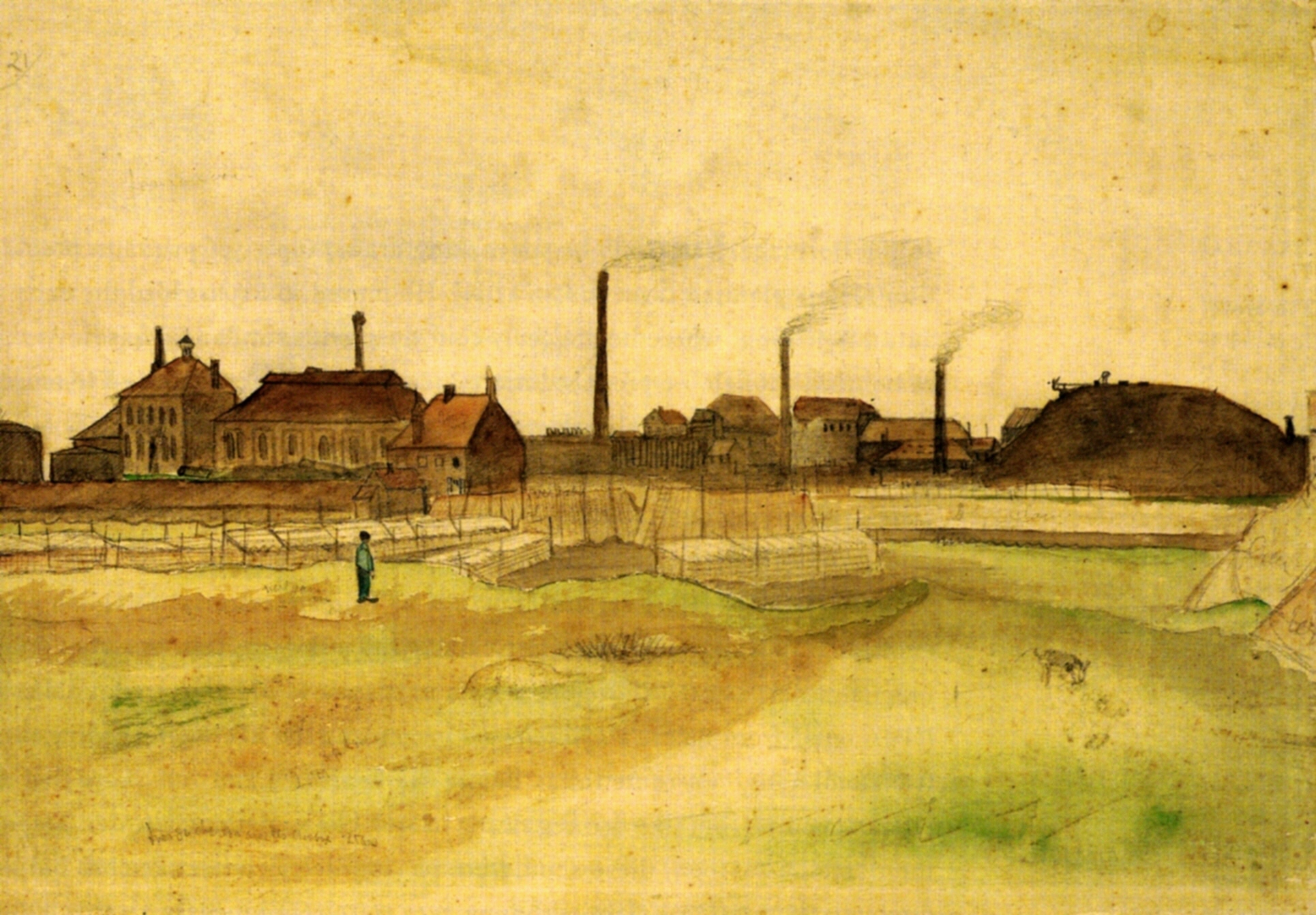 Coalmine in the Borinage (1879) Vincent van Gogh tablo - Dekolata