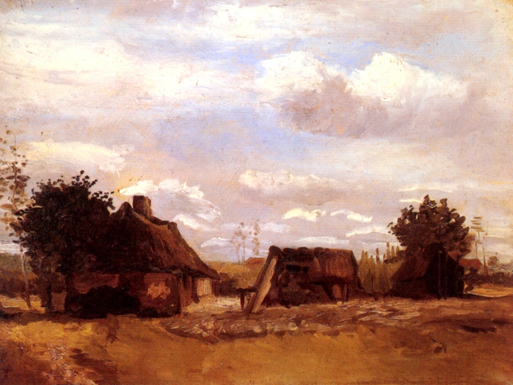 Cottage (1885) Vincent van Gogh tablo - Dekolata