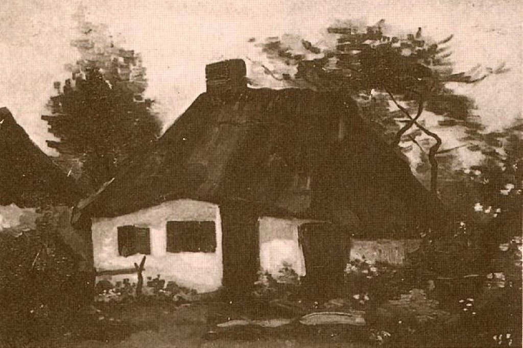 Cottage with Trees (1885) Vincent van Gogh tablo - Dekolata