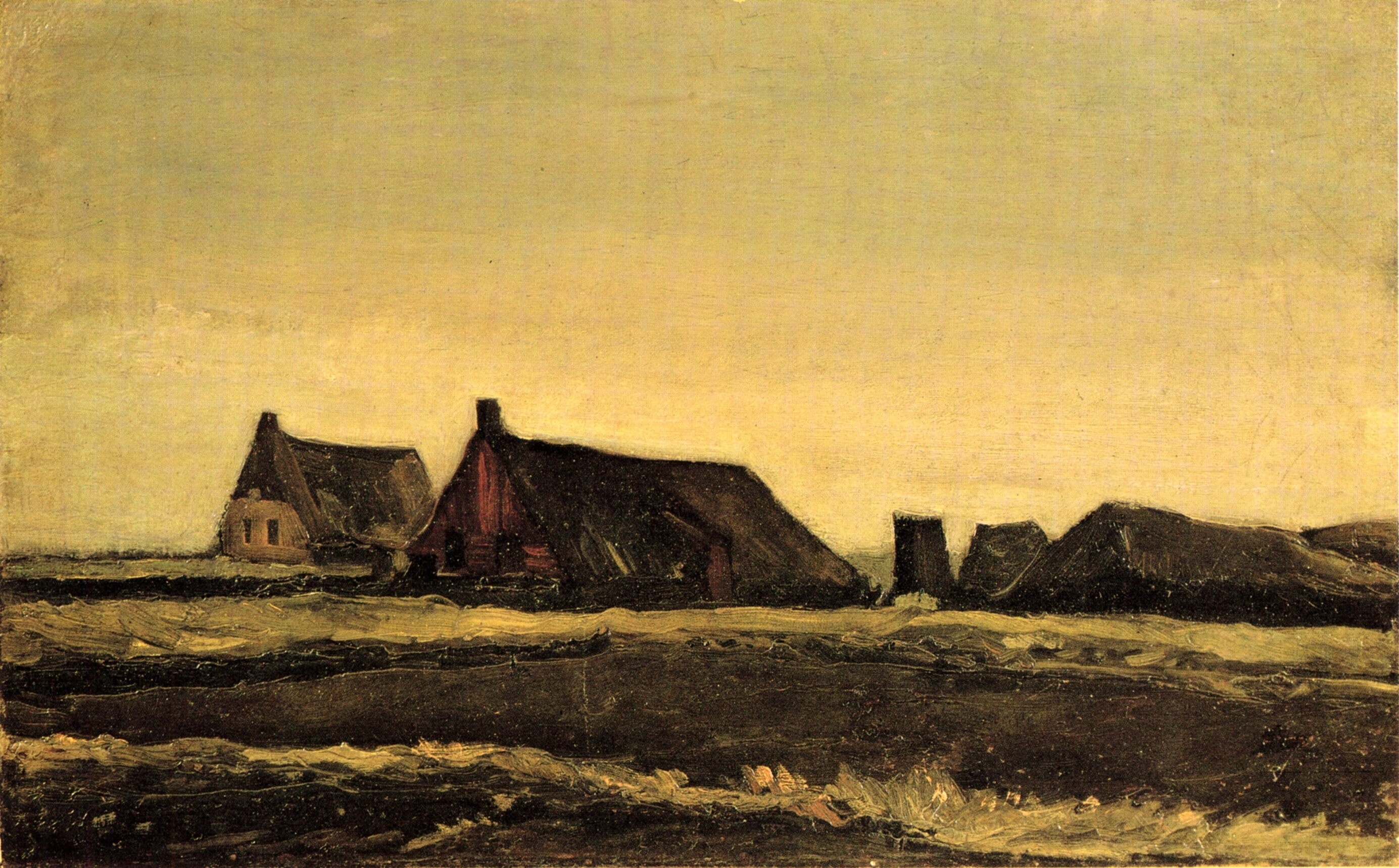 Cottages (1883) Vincent van Gogh tablo - Dekolata
