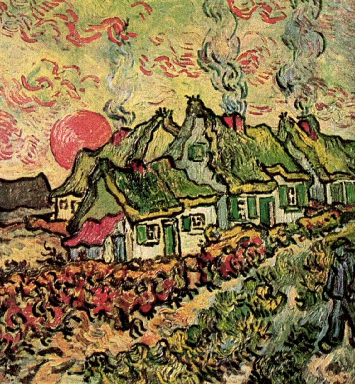 Cottages Reminiscence of the North (1890) Vincent van Gogh tablo - Dekolata