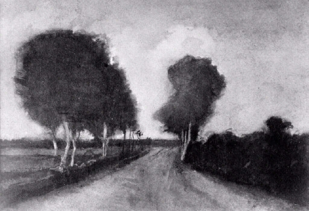 Country Lane with Trees (1882) Vincent van Gogh tablo - Dekolata