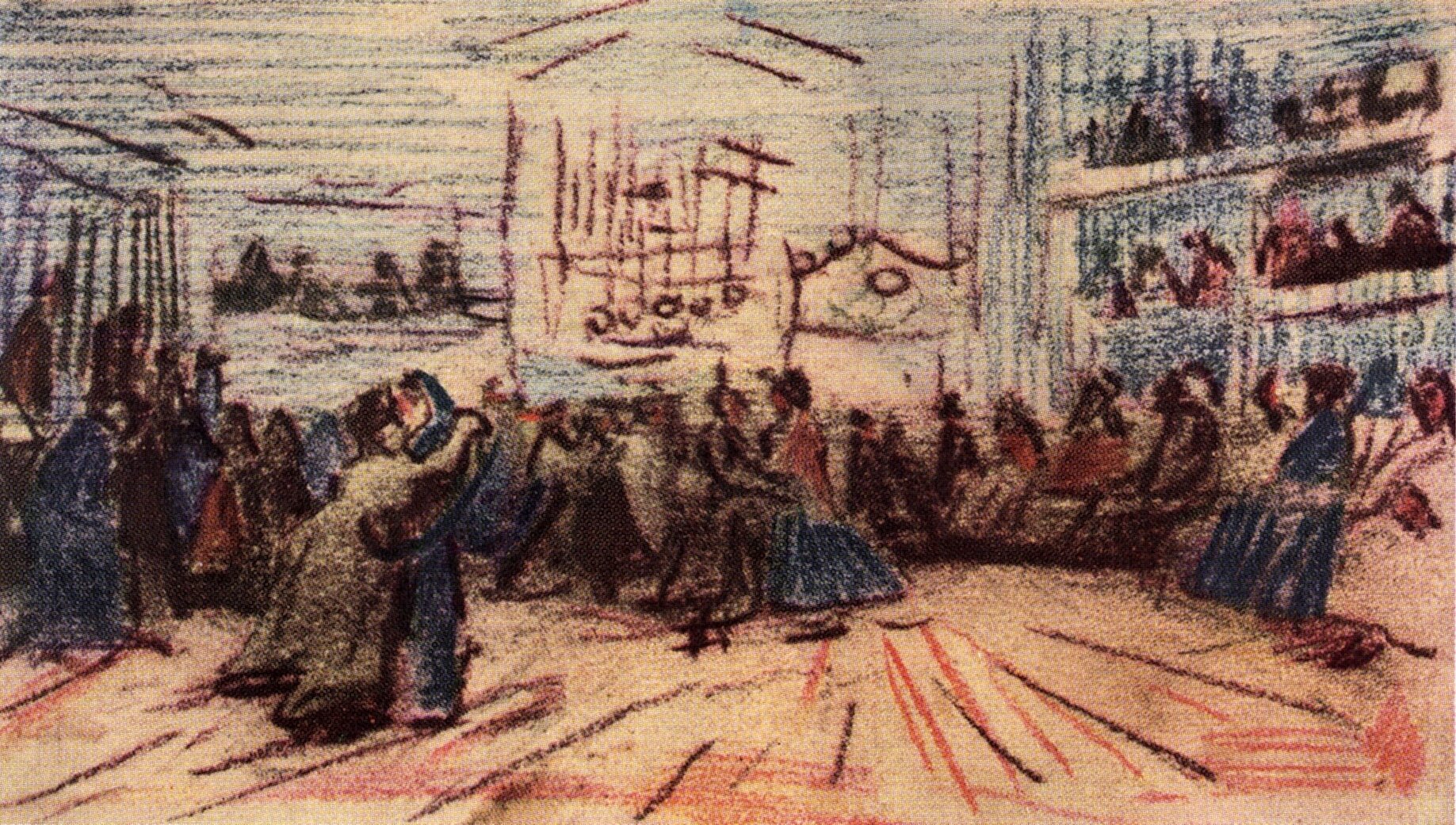 Dance hall (1885) Vincent van Gogh tablo - Dekolata
