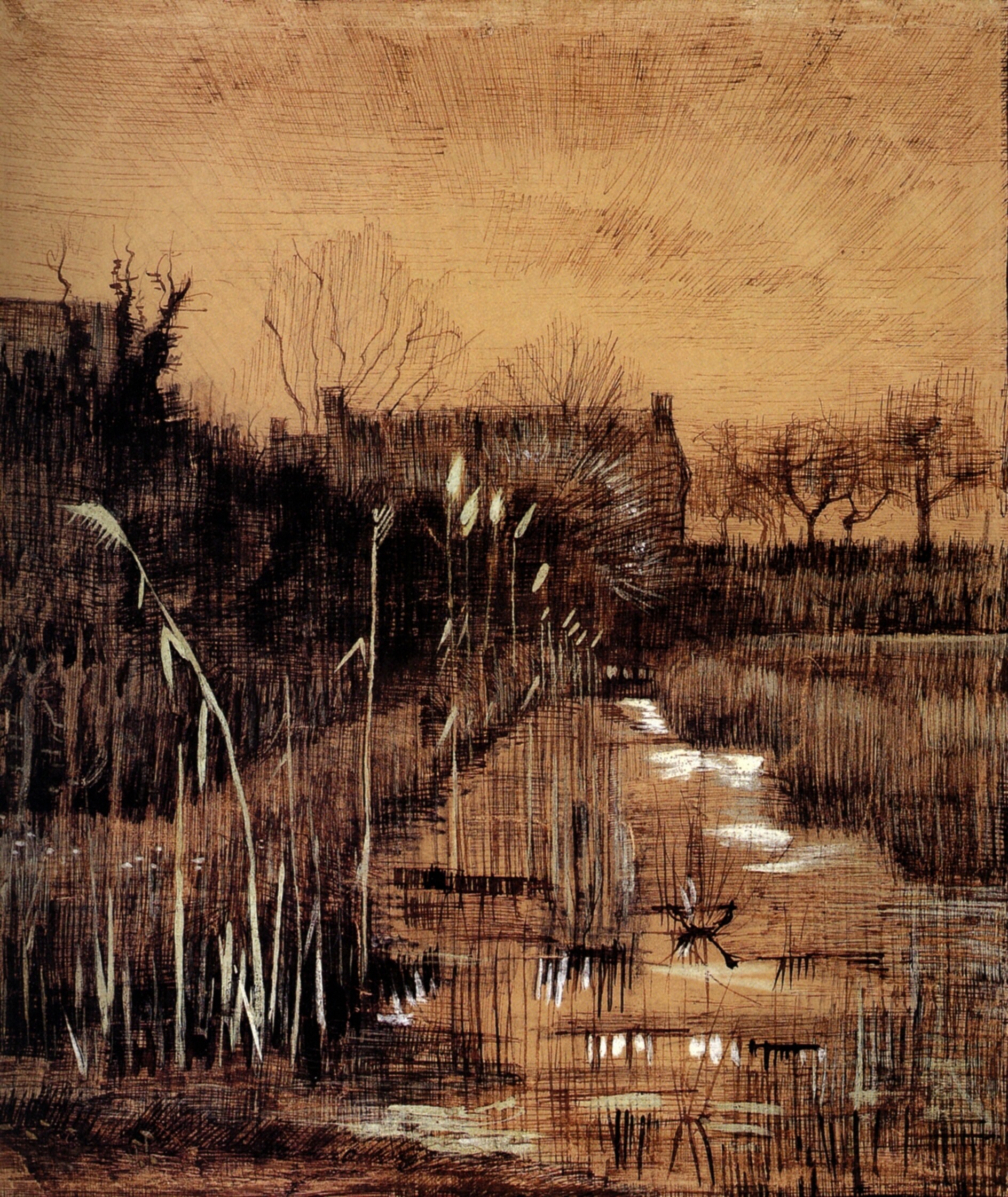 Ditch (1884) Vincent van Gogh tablo - Dekolata
