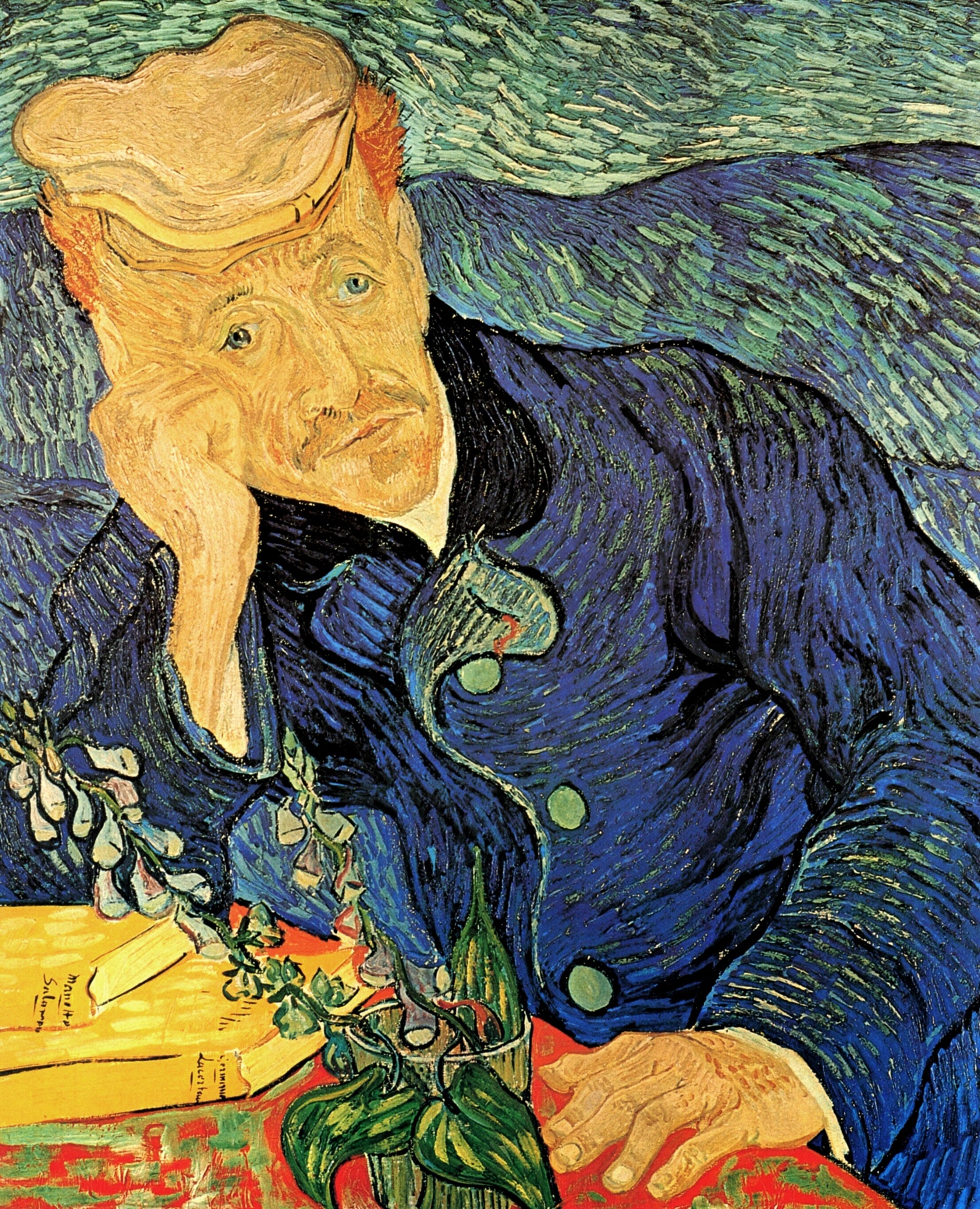 Dr. Paul Gachet (1890) Vincent van Gogh tablo - Dekolata