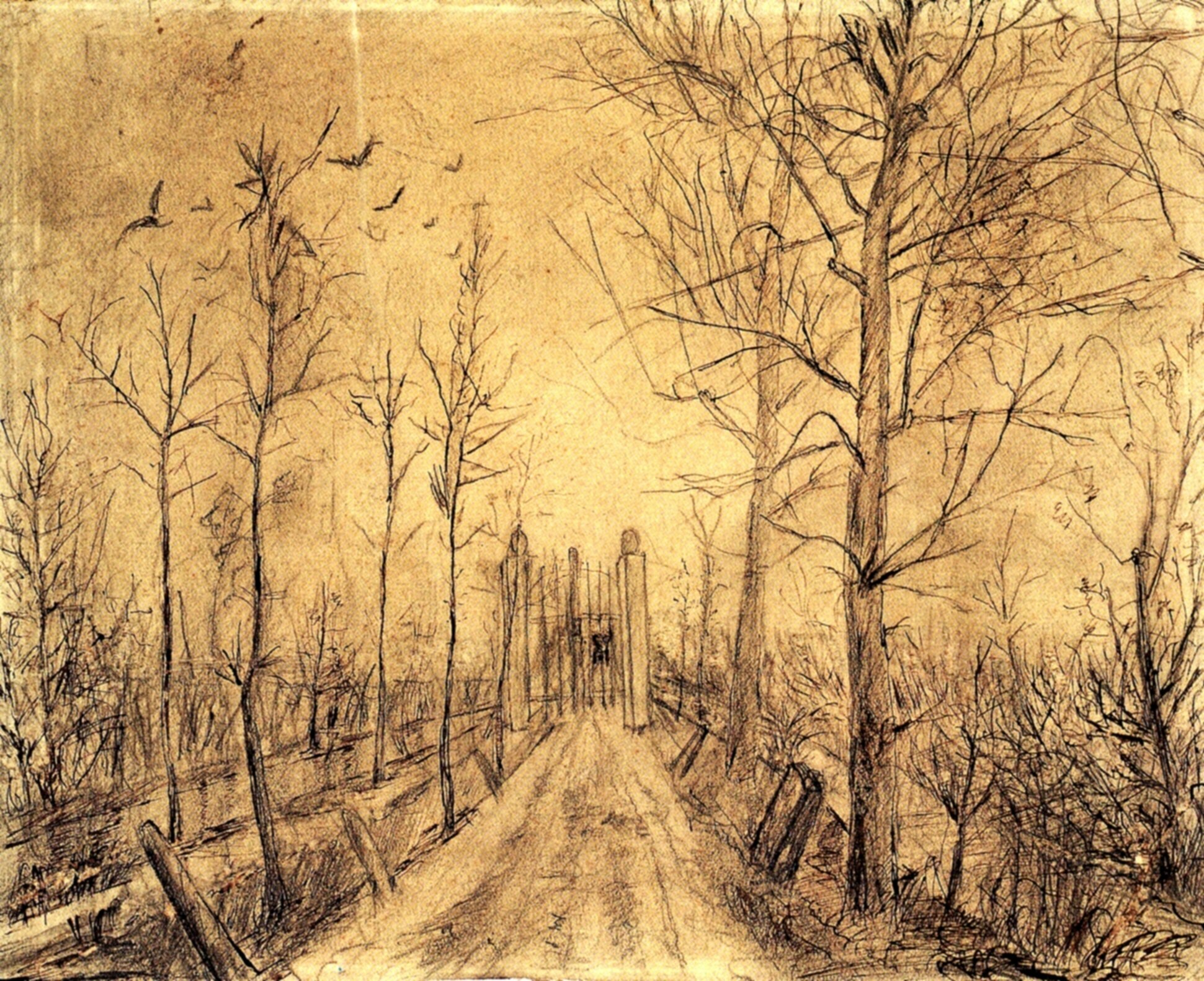 Driveway (1872) Vincent van Gogh tablo - Dekolata