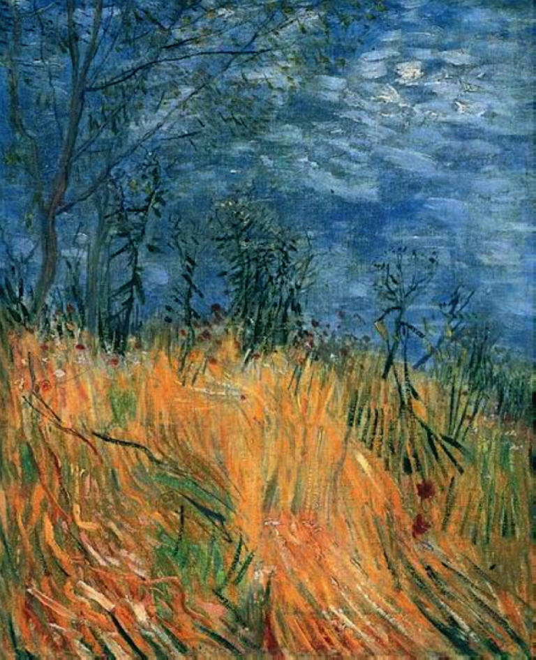 Edge of a Wheatfield with Poppies (1887) Vincent van Gogh tablo - Dekolata
