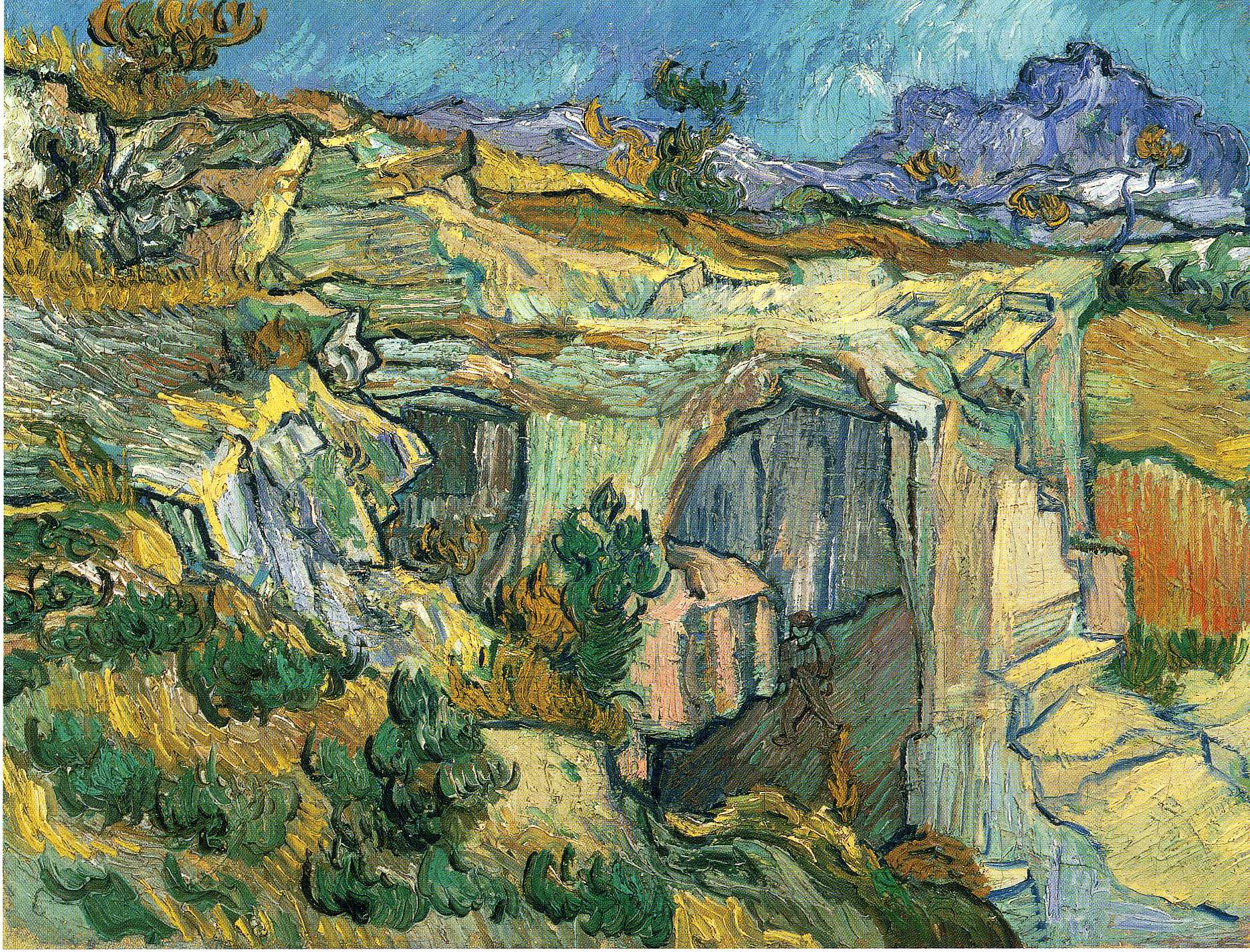 Entrance to a Quarry near Saint Remy (1889) – Vincent van Gogh Tablo